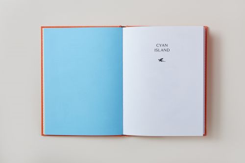 Cyan Island title page in “Somewhere Else” by Lucinda Birch